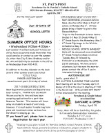 4/30 Bulletin Insert